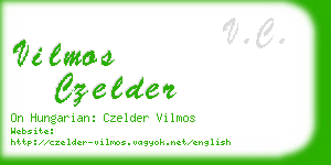 vilmos czelder business card